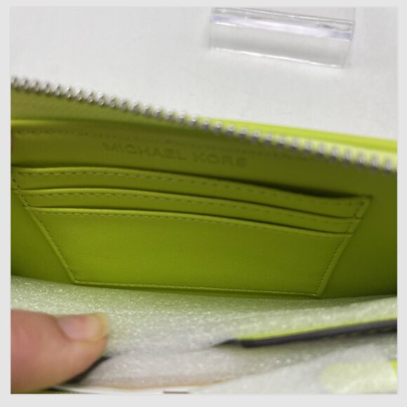 Michael Kors Jet Set Woven Walley Limeade New With Tag - Picture 8 of 8